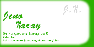 jeno naray business card